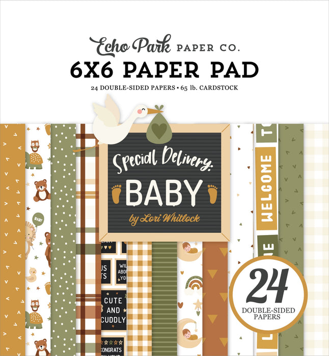 Small Paper Pad Special Delivery Baby