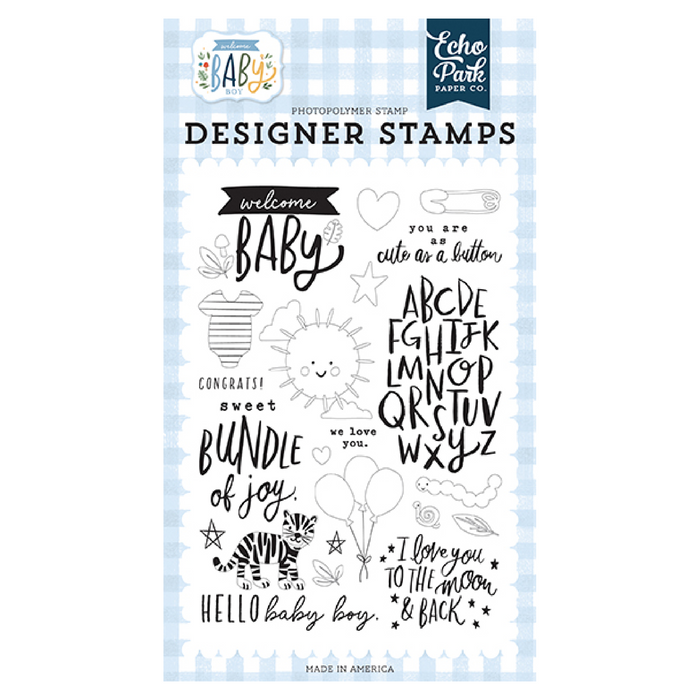 Welcome Baby Stamp Set Welcome Baby Boy