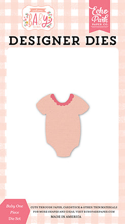 Baby One Piece Die Set Welcome Baby Girl