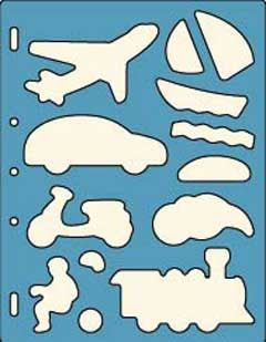 Means of locomotion templates cutouts