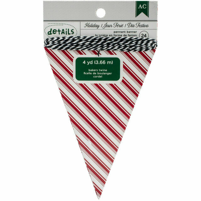 Red Striped Holiday Garland