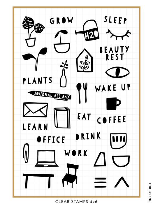 Daily Activity Icons Stamp Set