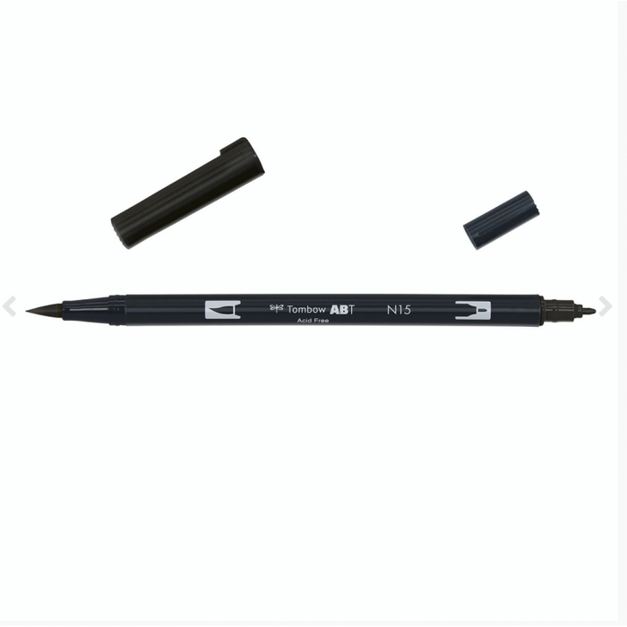 Tombow Dual Brush-Pen Abt N15 Marqueur aquarelle noir